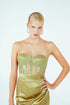 FRENCH LACE BUSTIER AND FRONT SLIT SKIRT - Barrus London